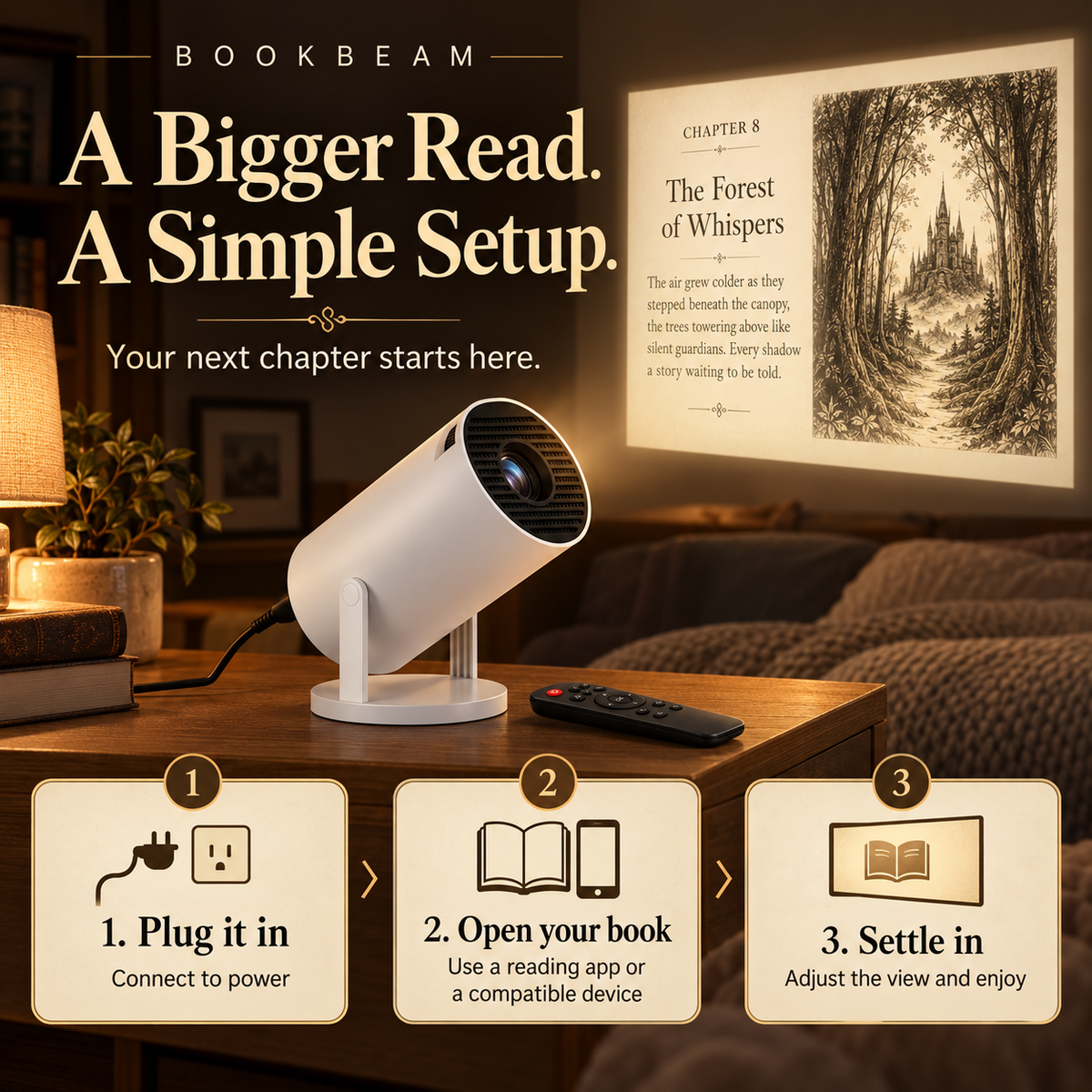 BookBeam™ - Portable Book Projector